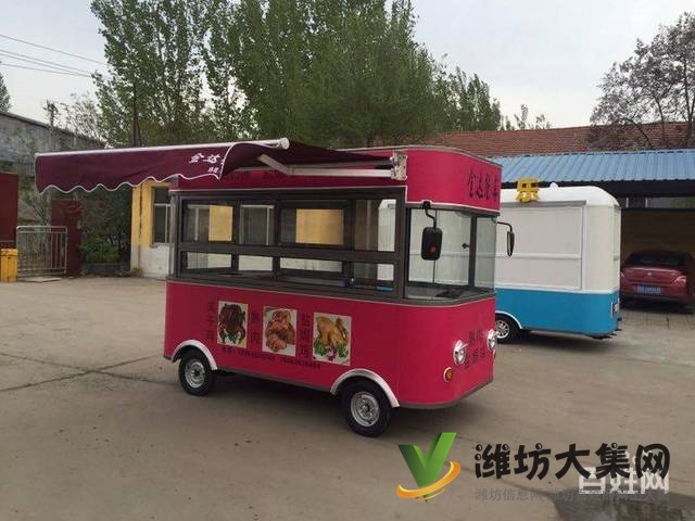 濰坊廠家直銷多功能電動(dòng)餐車小吃車多功能燒烤快餐車