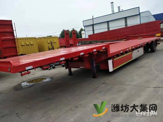 廠家直銷13.75米低平板半掛車  輕量化設(shè)計(jì)