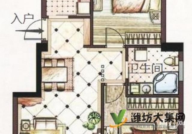 孫家小學(xué)德潤天鵝灣近95平2室客廳朝陽精裝帶地下室