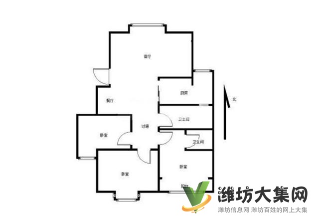 奎文區新華路近丹桂里五洲時代城精裝修 三室兩廳 佳