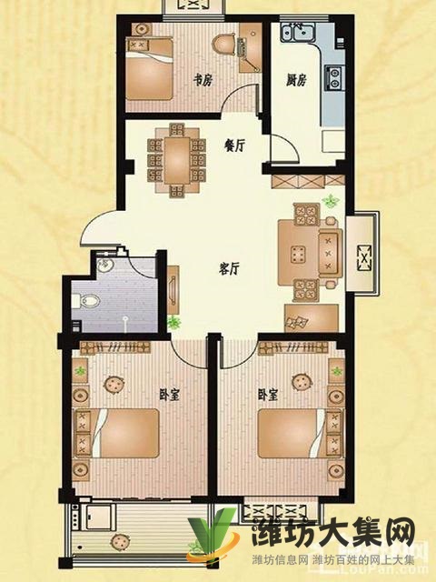 東風街西園小學近多層112平大3室簡單裝修54.8