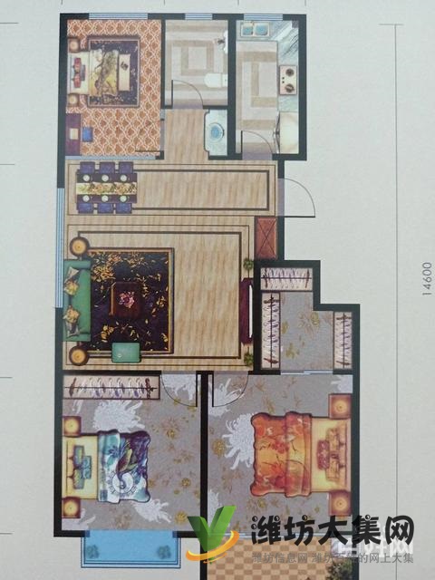 濰河近,濰水龍城南文昌花園,黃 金二樓,帶地上車位