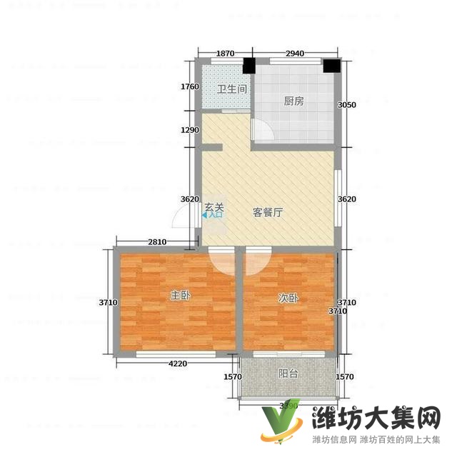 急售!京博麗景瑞園3樓,兩室一廳送儲藏室,28.8