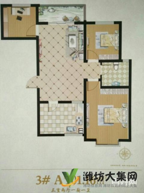 體育場對面三樓 緊湊戶型 適合過渡居住