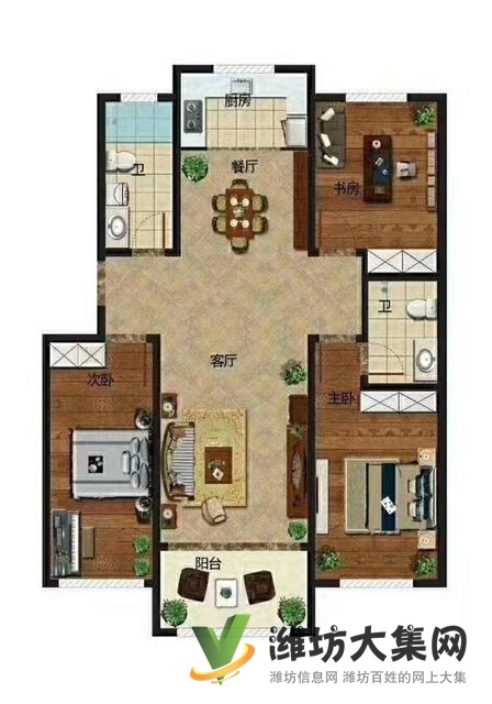 中央世家,三室精裝,家具家電齊全,拎包入住,首次出