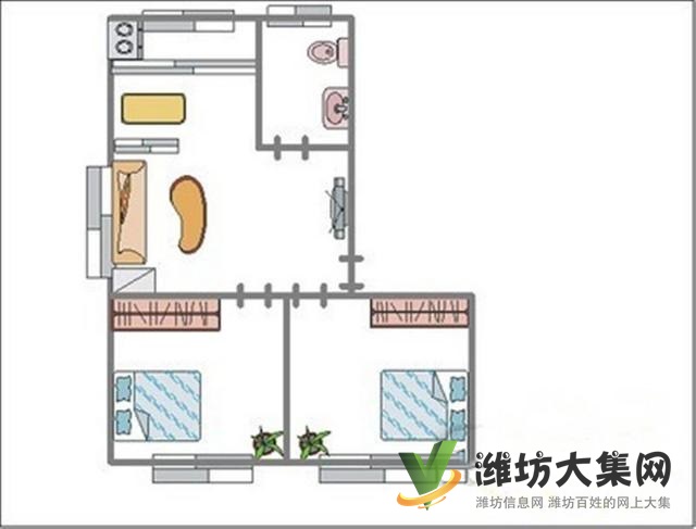 急售 北海路福壽街圣榮廣場東鄰二印宿舍精裝兩室朝陽