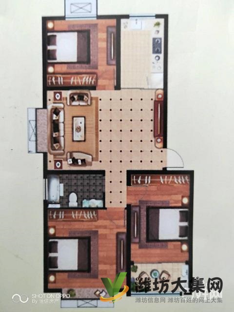 實驗* **東盛花園 精裝一樓 兩室可改三室帶車庫