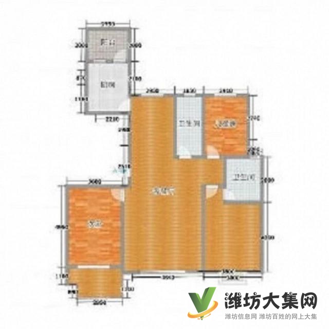 古德茂東風(fēng)學(xué)校高新城市廣場(chǎng)大三室H 戶型精裝未住出