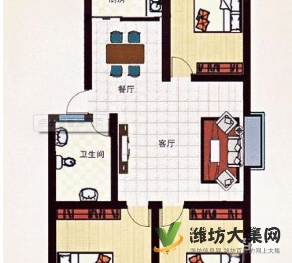 萬達 泰華 葦灣社區近3室2廳1衛拎包入住