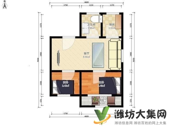 泰華萬達近葦灣小區經典2室,家電家具齊全,拎包入住。