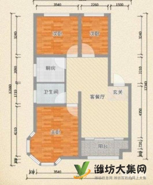市北區供暖好位置佳的新龍現代城，精裝兩室，拎包入住