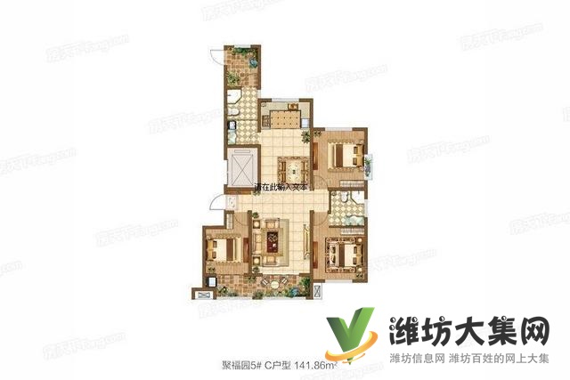 金都聚福園電梯房142平米贈后陽臺毛坯帶地下室急售