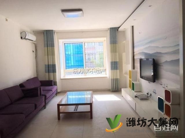 萬達濰坊中學近中央麗景精裝全齊兩室拎包入住可陪讀