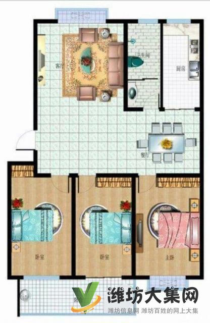 奧體中心八九醫院近 精裝修 超大三室 南北通透