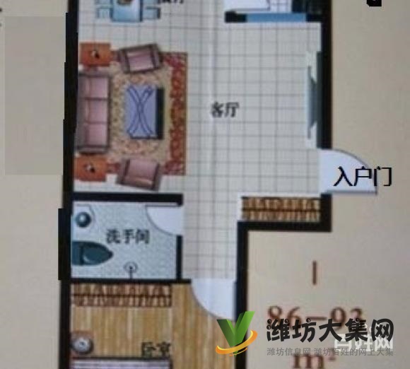 萬達近 1室1廳1衛 精裝修 全套家具家電 拎包入住