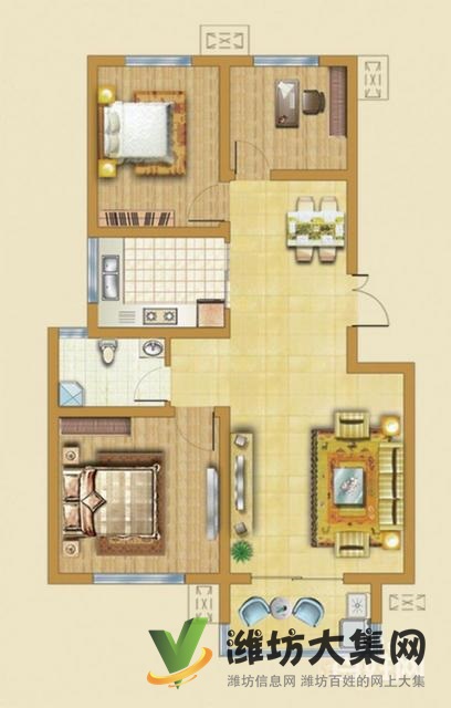 市北區首付低,沒錢也能買套小三室,36.8萬,搶到