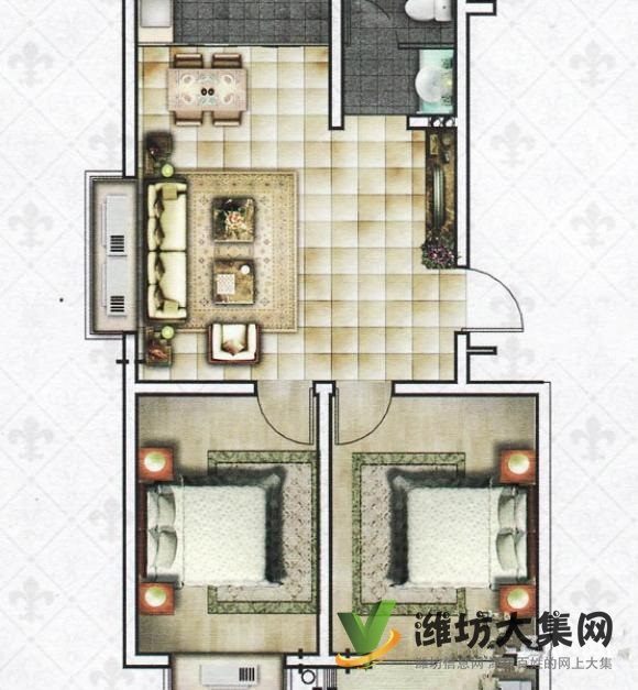 火車站近 萬錦國際旁康城壹品多層五樓南北通透兩室朝陽全明戶型