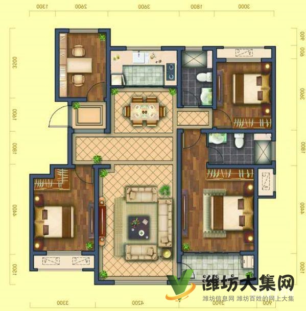 金諾無虛假壽光二中旁德潤(rùn)綠城丹桂園電梯洋房四室送車