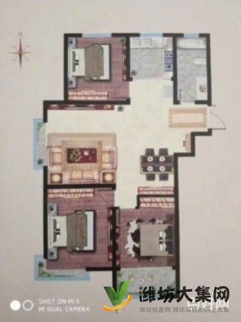 市北區低首付,新龍現代城,精裝三室,樓層好,拎包入