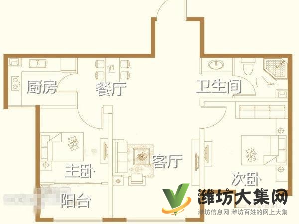 外國語學校近汽車北站 怡景華庭 精裝兩室 采光好