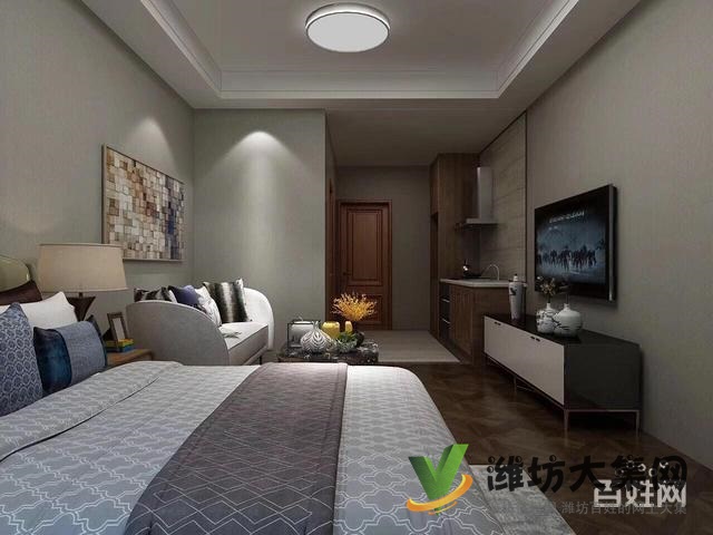 精裝45平地暖一室一廳一衛(wèi) 陽(yáng)光100