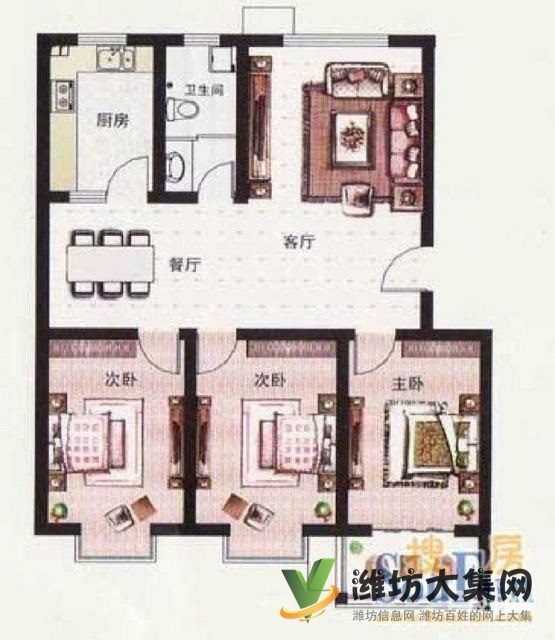 北關小 學近小高層6樓124平三室朝陽精裝未住出稅