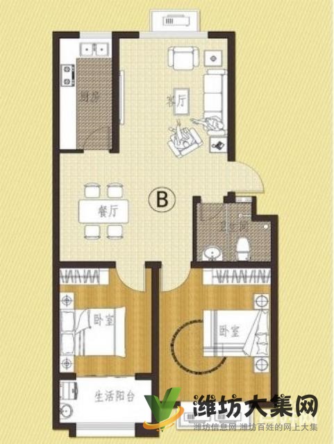 文昌近總部基地 宏富頤景園 精裝兩室 家具家電齊全