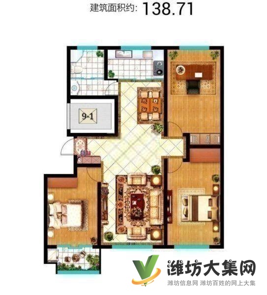 濰城區政府近 凡爾賽麗都 團購4680每平3室大H