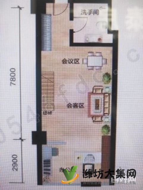 通亭街旁 歐洲小鎮(zhèn) 精裝公寓 南向 一室一廳一衛(wèi)