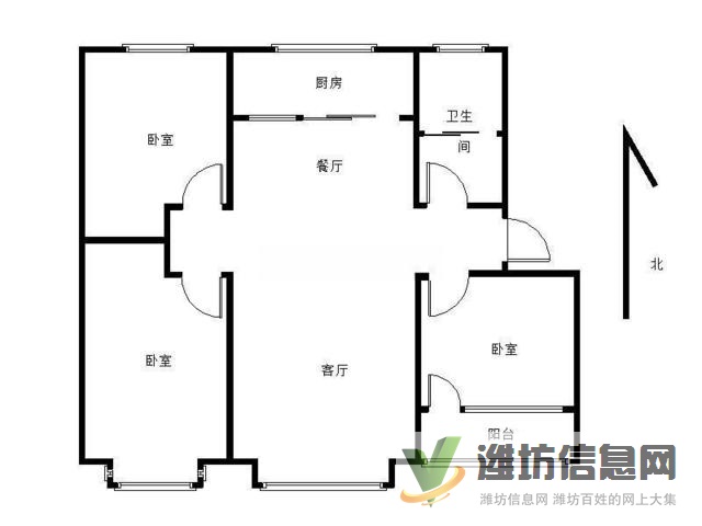 北海路旁 惠和園 H戶型大開間 精裝三居 自帶幼兒