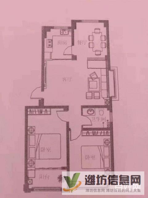 16萬購 錦繡華城 簡單裝修 兩居室 帶露臺(tái)