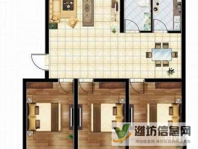 驚爆價首付僅需12萬,鳶都新城123大房三室朝陽精裝 無稅