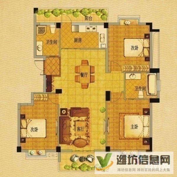 恒信無(wú)虛假 5000一平濰城區(qū)政府單位房,170平